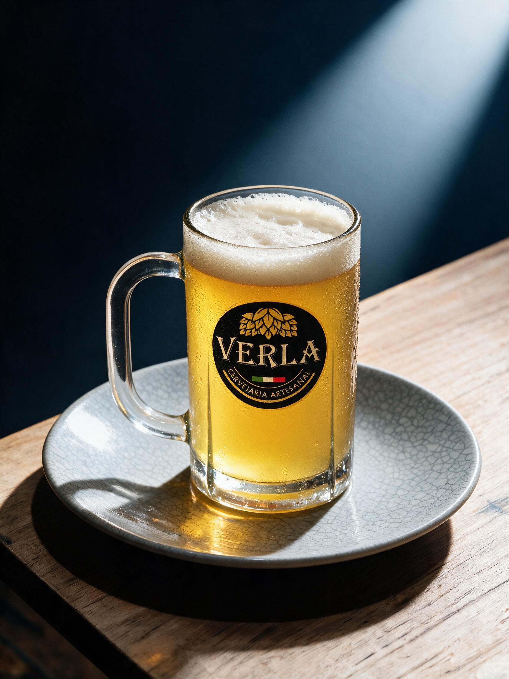 Caneca de cerveja Pilsen da Cervejaria Verla